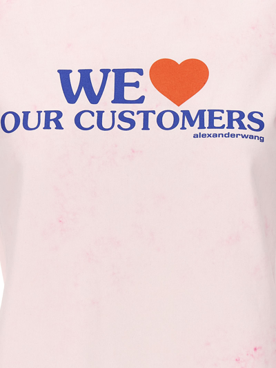 Shop Alexander Wang We Love Our Customers T-shirt In Pink
