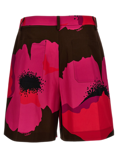 Shop Valentino Floral Bermuda Shorts In Multicolor