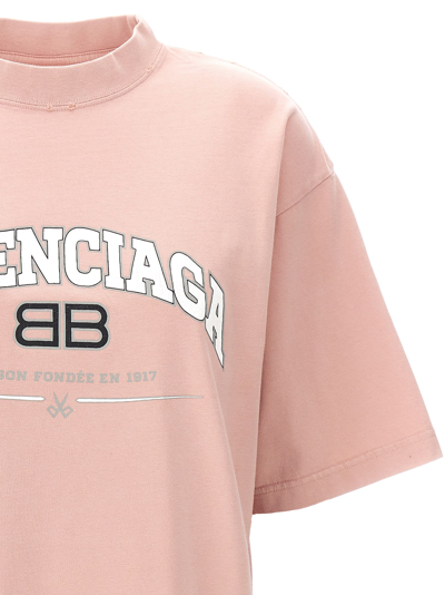 Shop Balenciaga Light Destroy T-shirt In Pink