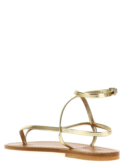 Shop Kjacques Delta Sandals In Gold