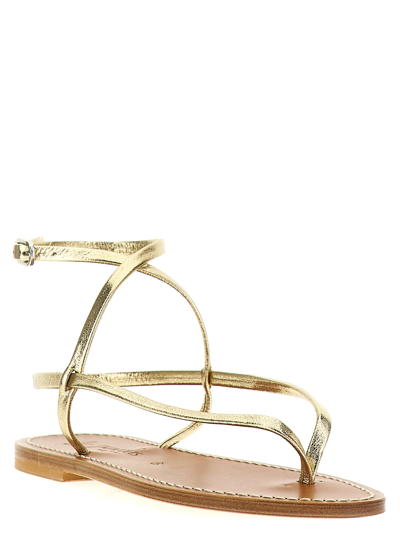 Shop Kjacques Delta Sandals In Gold