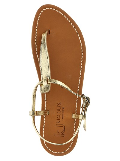 Shop Kjacques Picon Thong Sandals In Gold