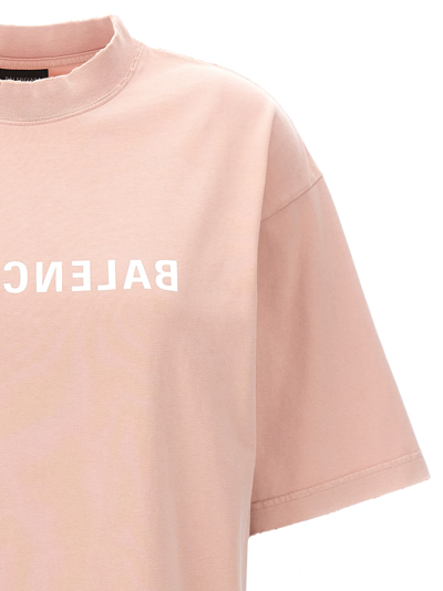 Shop Balenciaga Mirror T-shirt In Pink