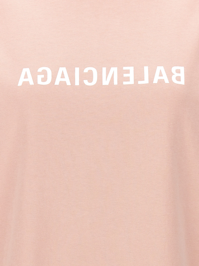 Shop Balenciaga Mirror T-shirt In Pink