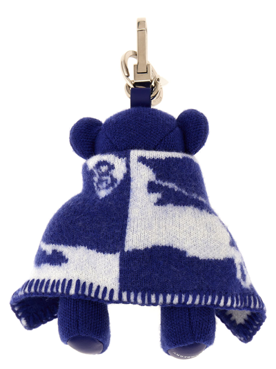 Shop Burberry Orsetto Thomas Charm In Blue