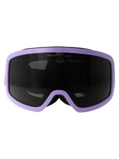 Shop Moncler Sunglasses In 78a Shiny Lilac/smoke