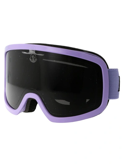 Shop Moncler Sunglasses In 78a Shiny Lilac/smoke