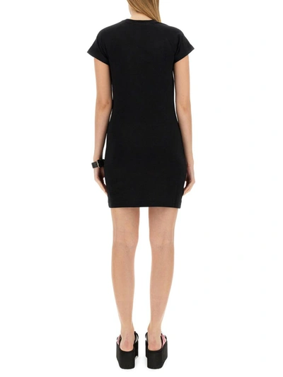 Shop Moschino Dress With Logo In Black