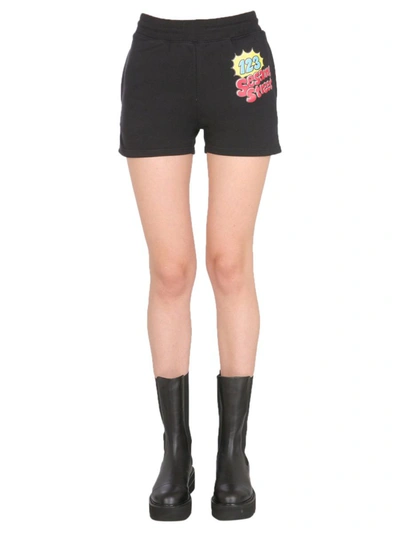 Shop Moschino Sweat Shorts In Black