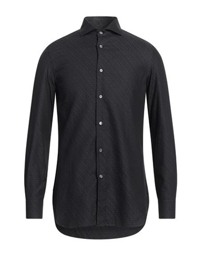 Shop Emporio Armani Man Shirt Black Size Xxl Cotton