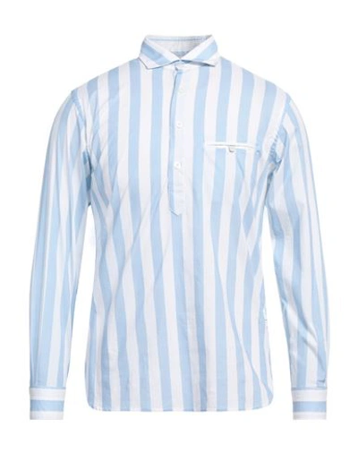 Shop Portofiori Man Shirt Sky Blue Size L Cotton