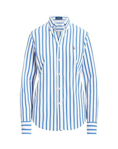 Shop Polo Ralph Lauren Woman Shirt Blue Size L Cotton In White