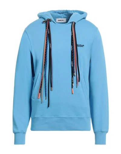 Shop Ambush Man Sweatshirt Azure Size S Cotton, Polyester In Blue