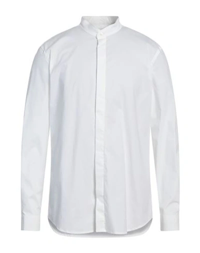 Dondup Man Shirt Off White Size Xl Cotton, Elastane In Off White