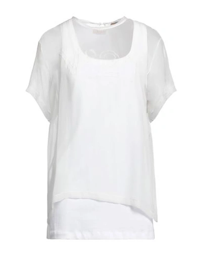 Shop N°21 Woman Top White Size 6 Silk, Cotton