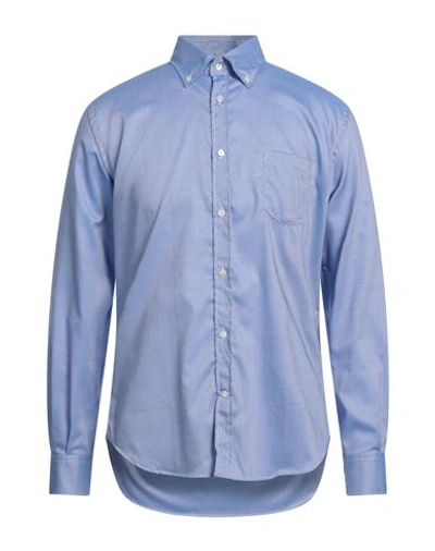 Shop Brooksfield Man Shirt Slate Blue Size 16 ½ Textile Fibers
