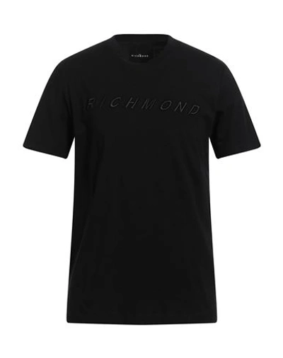 Shop John Richmond Man T-shirt Black Size S Cotton
