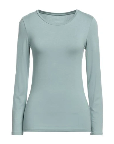 Majestic Filatures Woman T-shirt Sky Blue Size 1 Viscose, Elastane In Blue