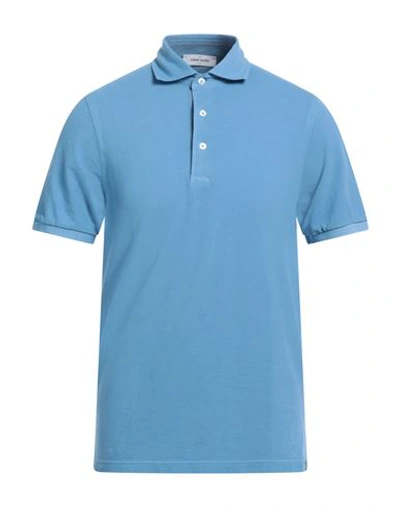 Shop Gran Sasso Man Polo Shirt Light Blue Size 46 Cotton