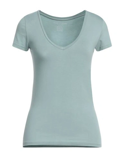 Majestic Filatures Woman T-shirt Sky Blue Size 1 Viscose, Elastane In Blue