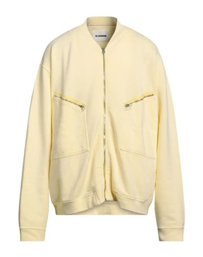 Shop Jil Sander Man Sweatshirt Yellow Size Xxl Cotton