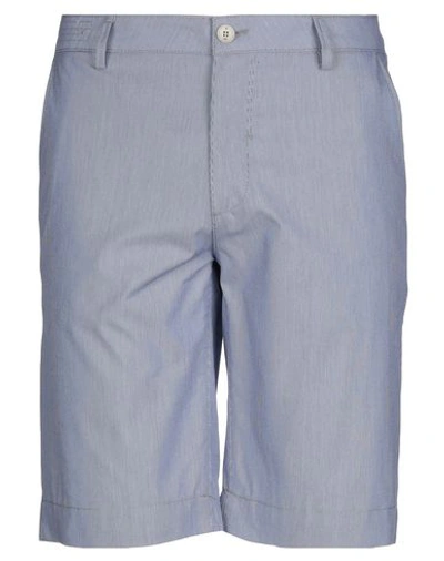 Shop Yan Simmon Man Shorts & Bermuda Shorts Midnight Blue Size 38 Cotton, Polyester, Elastane