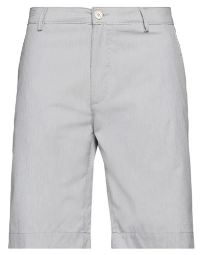 Shop Yan Simmon Man Shorts & Bermuda Shorts Lead Size 38 Cotton, Polyester, Elastane In Grey