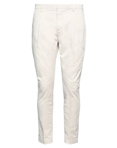 Shop Yan Simmon Man Pants Ivory Size 36 Cotton, Elastane In White
