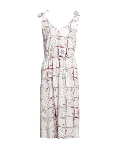 Shop Boutique Moschino Woman Midi Dress Beige Size 10 Cotton
