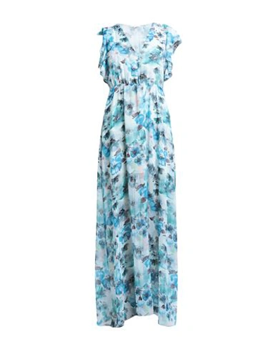 Shop Patrizia Pepe Woman Mini Dress Azure Size 8 Polyester In Blue