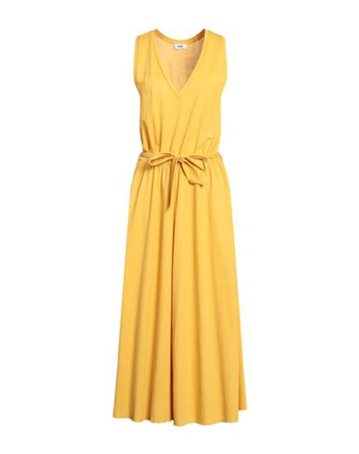Shop Kate By Laltramoda Woman Maxi Dress Ocher Size 4 Viscose, Polyamide In Yellow