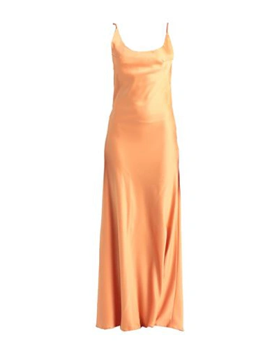 Shop Actualee Woman Maxi Dress Orange Size 8 Polyester