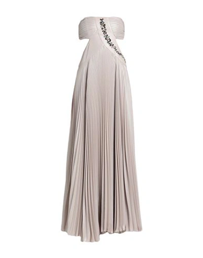 Shop Hanita Woman Maxi Dress Beige Size L Polyester