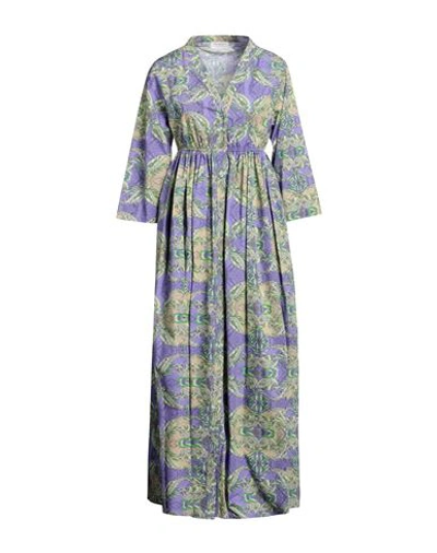Snobby Sheep Woman Maxi Dress Purple Size 6 Cotton In Purple