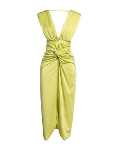 Shop Baobab Woman Midi Dress Acid Green Size Xs Nylon, Elastane