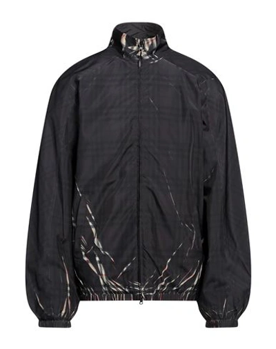 Shop Burberry Man Jacket Black Size L Polyester