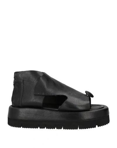 Shop Le Ruemarcel Woman Thong Sandal Black Size 8 Soft Leather