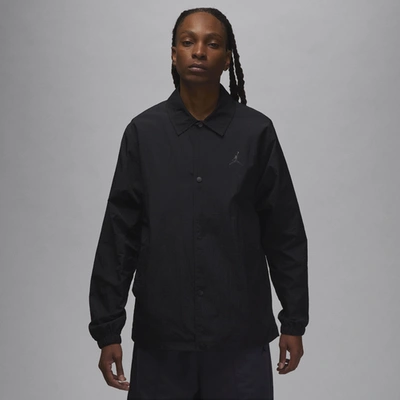 Shop Jordan Mens  Essential Coaches Jacket In Black/black