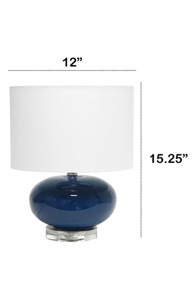 Shop Lalia Home 15.25" Ovaloid Table Lamp In Blue