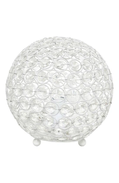 Shop Lalia Home Round Crystal Table Lamp In White