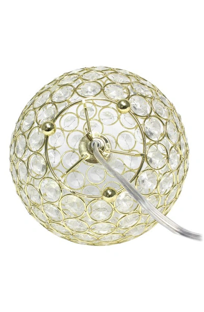 Shop Lalia Home Round Crystal Table Lamp In Gold