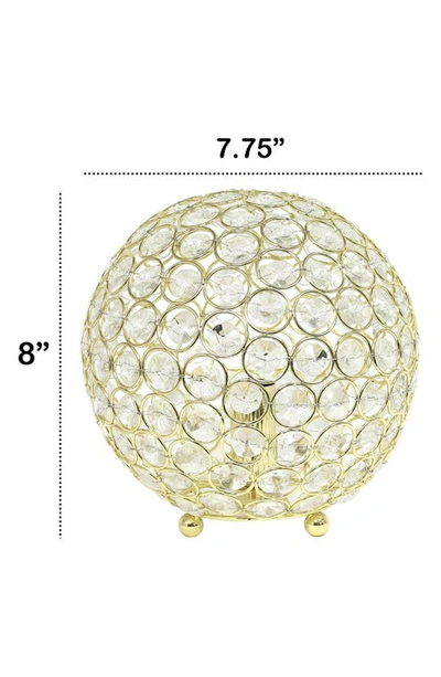 Shop Lalia Home Round Crystal Table Lamp In Gold