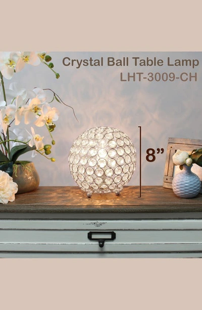 Shop Lalia Home Round Crystal Table Lamp In Chrome