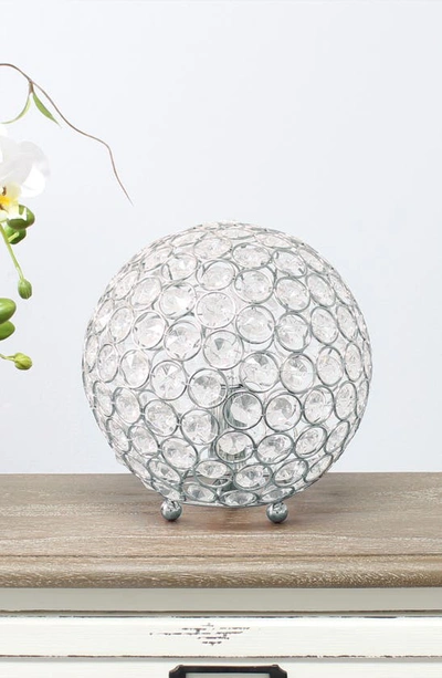 Shop Lalia Home Round Crystal Table Lamp In Chrome