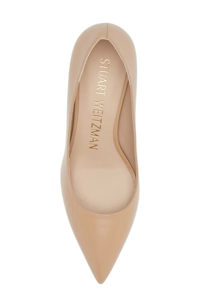 Shop Stuart Weitzman Linsi 75 Block Pump In Adobe