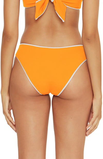 Becca Fine Line Buckle Bikini Bottoms In Orange Burst