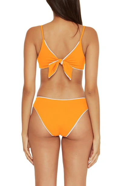 Becca Fine Line Buckle Bikini Bottoms In Orange Burst
