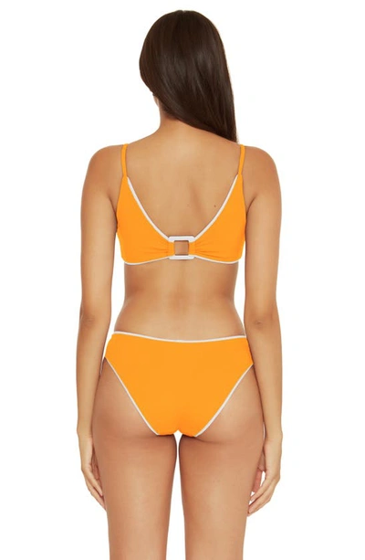Shop Becca Fine Line Buckle Bikini Bottoms In Orange Burst