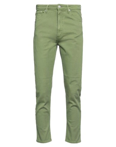 Shop Daniele Alessandrini Homme Man Jeans Green Size 28 Cotton, Elastane