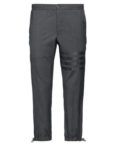 Shop Thom Browne Man Pants Lead Size 4 Wool In Grey